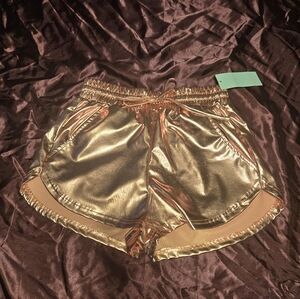 Metallic Pink Athletic Shorts